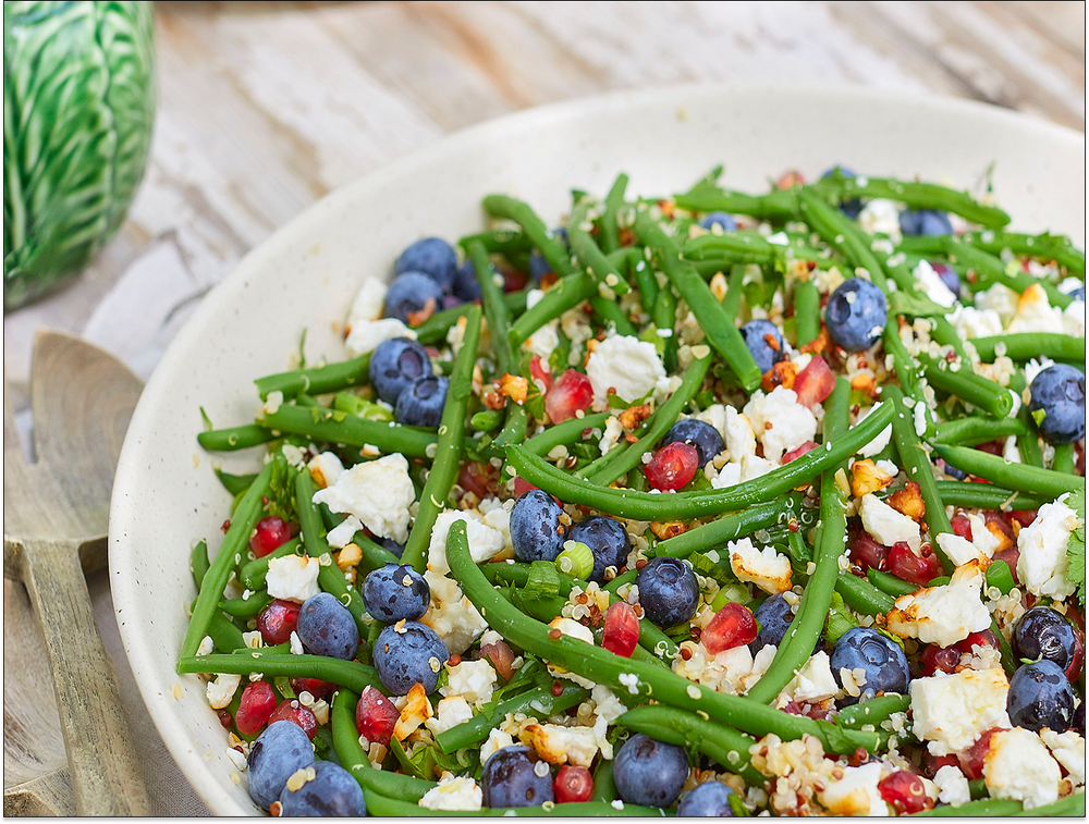 Salade de haricots aux fruits rouges