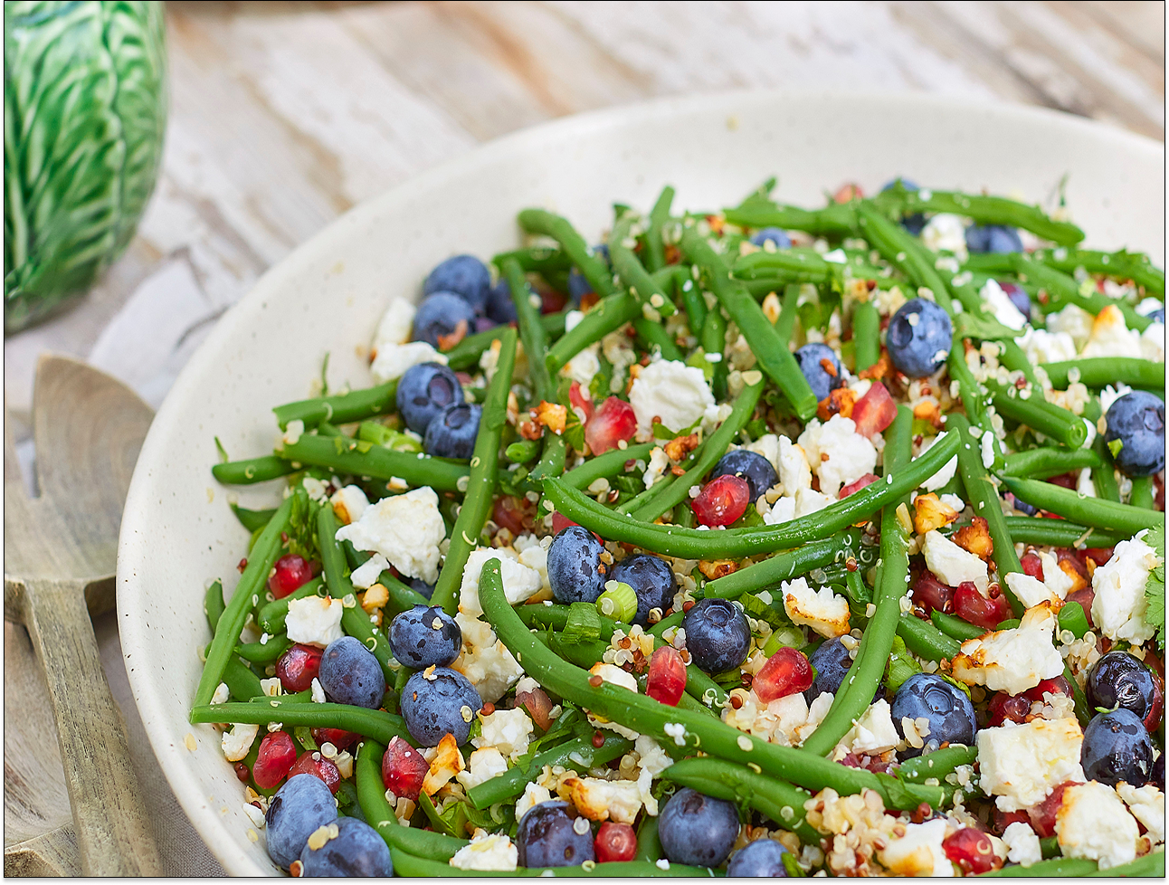 Salade de haricots aux fruits rouges